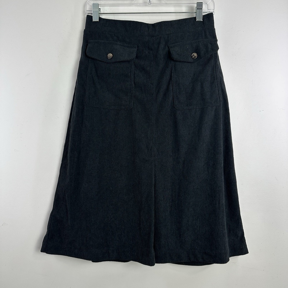 Halara Womens Mid Rise Front Side Flap Pocket Midi Corduroy Casual Skirt Med New